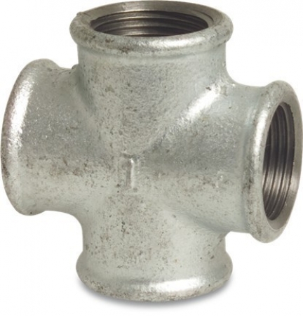 Kreuzstück Temperguss verzinkt IG x IG x IG x IG